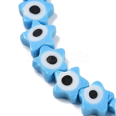 Handmade Evil Eye Lampwork Beads Strands LAMP-G166-02B-1