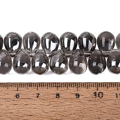 Electroplate Baking Paint Transparent Glass Beads Strands GL-N005-02A-C01-1