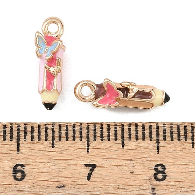 Alloy Enamel Charms FIND-G101-05G-1