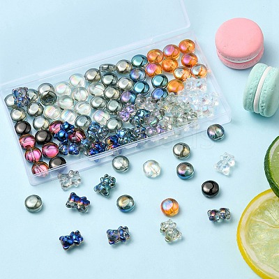 90Pcs 12 Style Electroplate Glass Beads Strands EGLA-YW0001-54-1