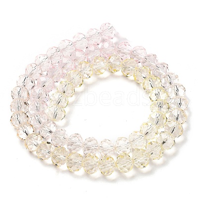 Transparent Painted Glass Beads Strands X1-DGLA-A034-T6mm-A25-1