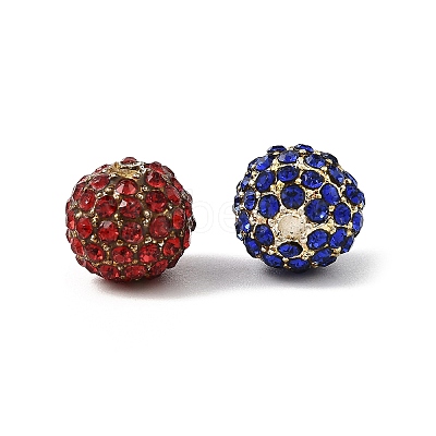 Alloy Rhinestone Beads RB-A034-10mm-G-1