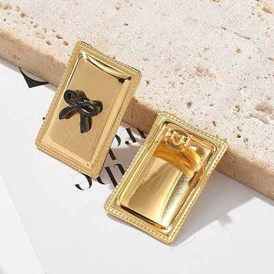 304 Stainless Steel Acrylic Stud Earrings for Women LS-STAS-Z117-06G-1