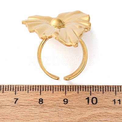 304 Stainless Steel Adjustable Open Cuff Rings RJEW-K294-03G-1