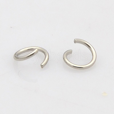Tarnish Resistant 304 Stainless Steel Open Jump Rings STAS-N015-03-6x1mm-1
