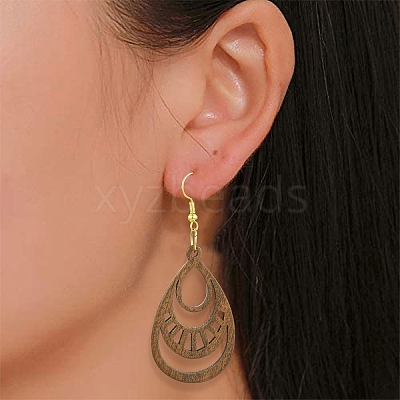 8 Pairs 4 Style 304 Stainless Steel Dangle Earrings EJEW-YW00002-1