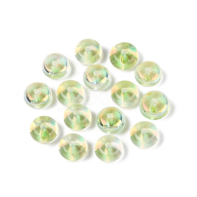 Baking Paint Electroplate Transparent Glass Beads EGLA-Q141-01B-A11-1