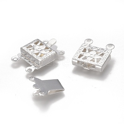 304 Stainless Steel Box Clasps STAS-P249-05S-1