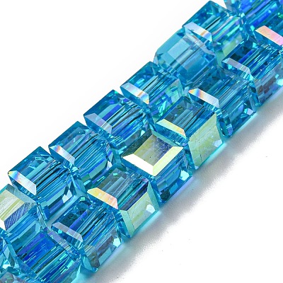 Electroplate Glass Beads Strands EGLA-M031-01A-HR05-1