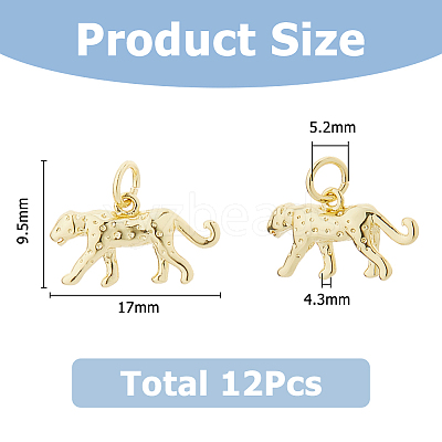 12Pcs Rack Plating Brass Pendants KK-HS0001-27-1