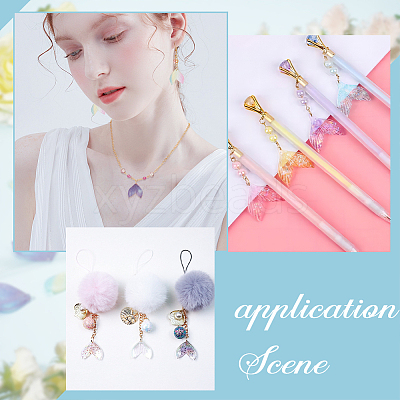 20Pcs 2 Colors Gradient Color Transparent Resin Pendants RESI-AR0001-24-1