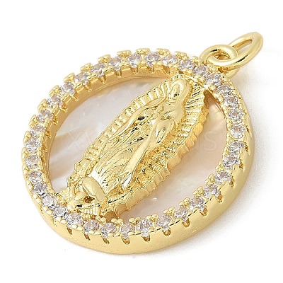 Brass Micro Pave Cubic Zirconia Pendants KK-K298-29C-G-1