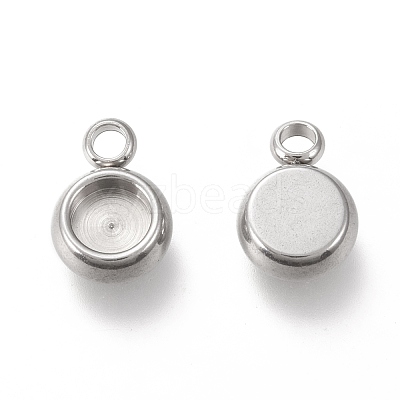 Non-Tarnish 304 Stainless Steel Pendant Cabochon Settings STAS-I162-01A-P-1