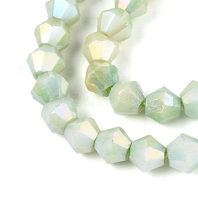 Anti-Tarnish Electroplate Bicone Glass Beads Strands EGLA-T021-4mm-16-09-1