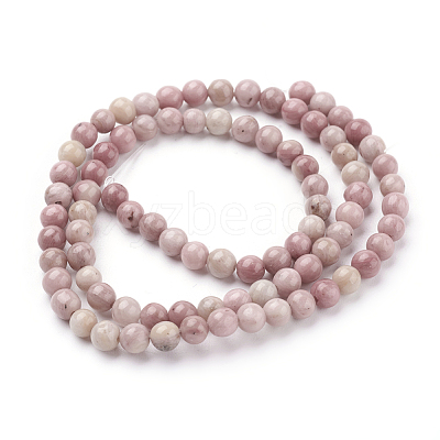 Natural Rhodonite Beads Strands X-G-G099-4mm-33-1