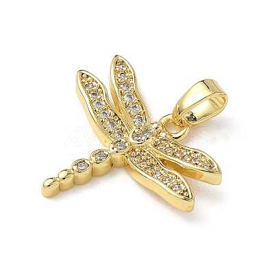 Brass Micro Pave Cubic Zirconia Pendants KK-I371-24G-1