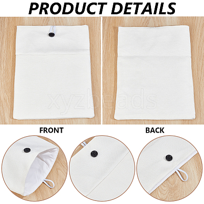 Cotton & Linen Book Sleeve with Button & Front Pocket ABAG-WH20005-14C-01-1