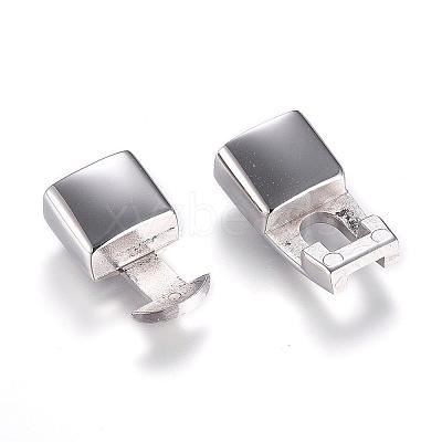 Tarnish Resistant 304 Stainless Steel Snap Lock Clasps STAS-D159-05-1