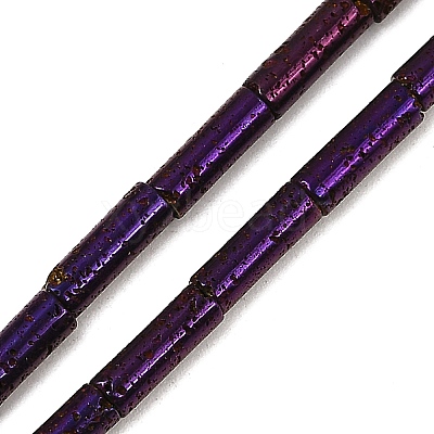 Electroplated Natural Lava Rock Beads Strands G-K388-03A-10-1