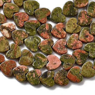 Natural Unakite Beads Strands G-A272-A01-27-1