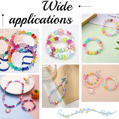 800Pcs 2 Styles Eco-Friendly Transparent Acrylic Beads TACR-SP0001-01B-1