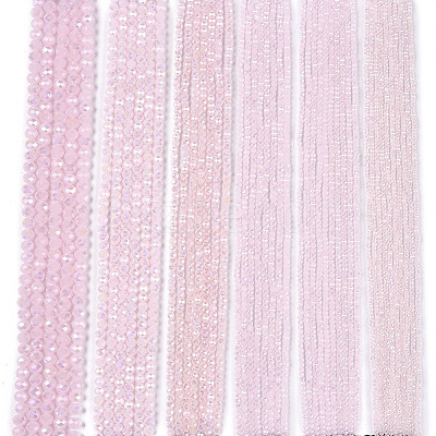 Electroplate Glass Beads Strands EGLA-A044-J1mm-B02-1