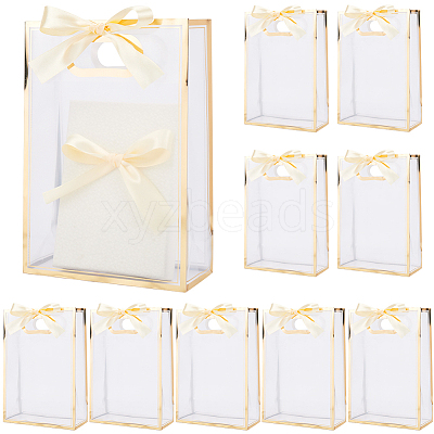 12Pcs Rectangle Plastic Gift Bags ABAG-SP0001-07D-1