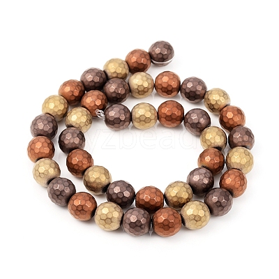 PVD Vacuum Plating Non-magnetic Synthetic Hematite Beads Strands X-G-F682-01B-1