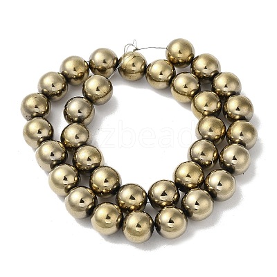 Electroplated Synthetic Magnetic Hematite Beads Strands G-I364-K01-02-1