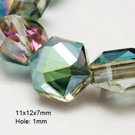 Electroplate Glass Beads EGLA-D022-12-1