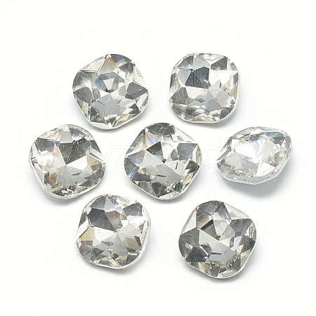 Pointed Back Glass Rhinestone Cabochons RGLA-T032-10x10mm-01-1