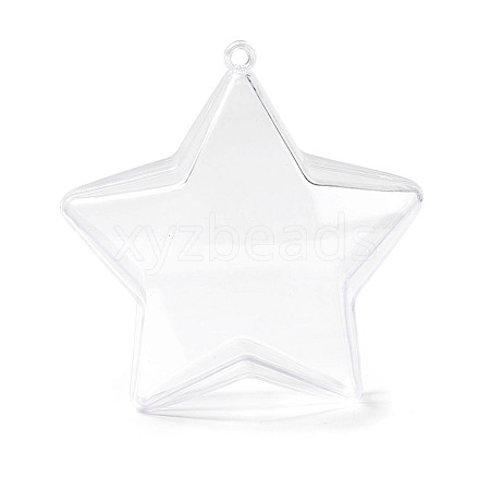 Openable Transparent Plastic Pendants FIND-H029-01C-1