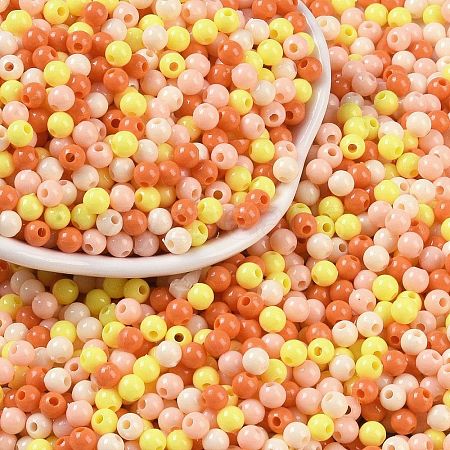 Opaque Acrylic Beads OACR-H118-07B-05-1