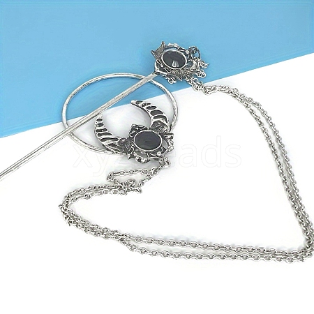 Alloy Rhinestone Hair Sticks PW-WG32987-01-1