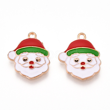 Christmas Theme Alloy Enamel Pendants ENAM-N056-403G-1