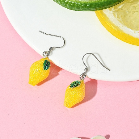 AB Color Resin Dangle Earring EJEW-FS00011-1