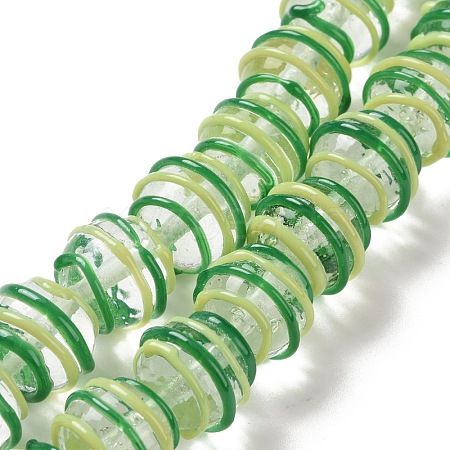 Round Handmade Clear Lampwork Beads Strands LAMP-G150-02A-1