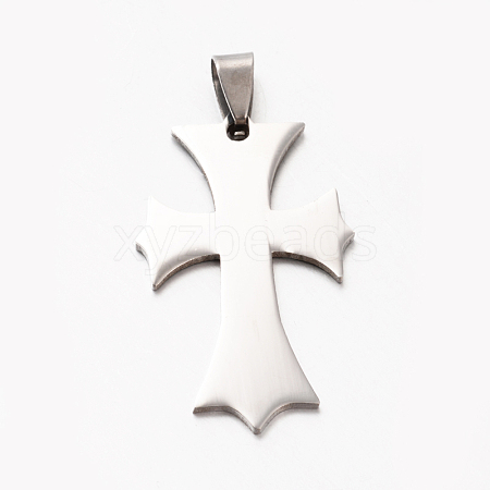 Tarnish Resistant New Fahsion 201 Stainless Steel Cross Pendants STAS-F010-49-1