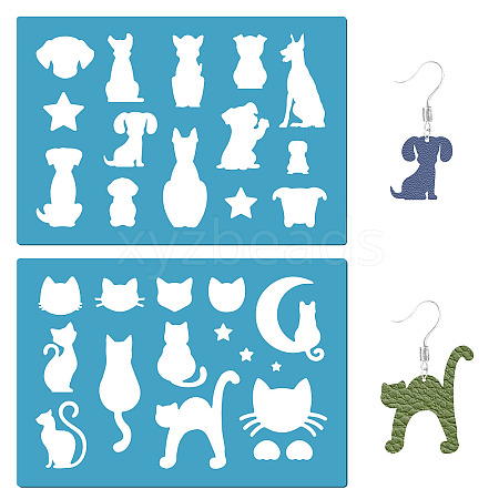 Acrylic Earring Handwork Template DIY-WH0359-039-1