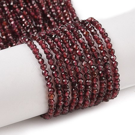 Natural Garnet Beads Strands X-G-F619-17A-2mm-1