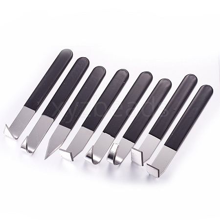 Sturdy Steel Pottery Clay Wax Carving Modeling Tool Sets TOOL-WH0019-08-1