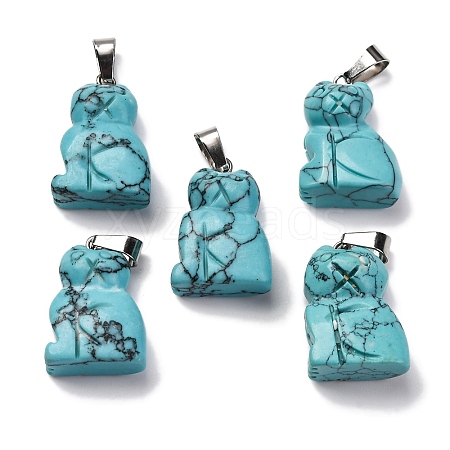 Synthetic Turquoise Pendants G-B127-08P-01-1