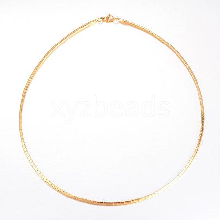 304 Stainless Steel Necklaces NJEW-D274-01G-1