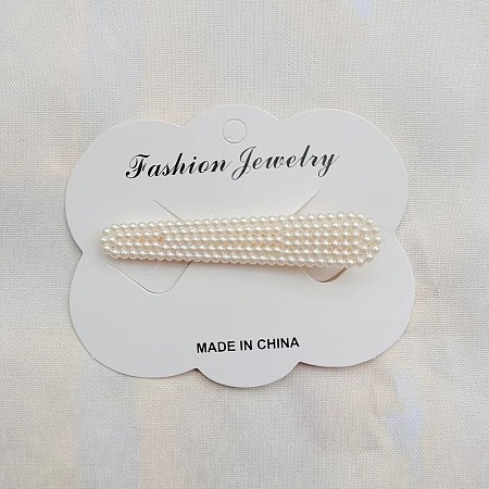 Imitation Pearl Alligator Hair Clips PW-WGA4327-08-1