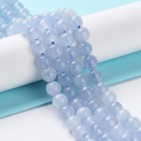 Dyed Natural Malaysia Jade Beads Strands G-G021-02A-07-1