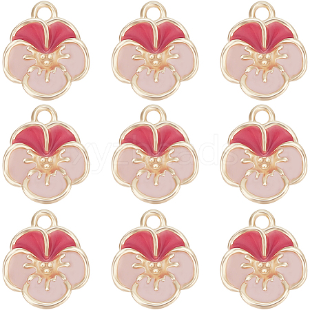 Beebeecraft 12Pcs Brass Enamel Charms KK-BBC0012-21-1