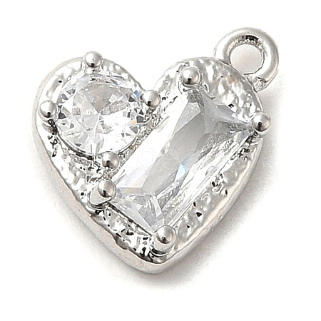 Brass Micro Pave Cubic Zirconia Pendants ZIRC-P113-05P-1