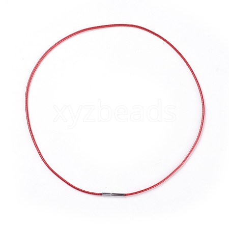 Waxed Polyester Cord Necklace Making MAK-I011-05-C-02-1