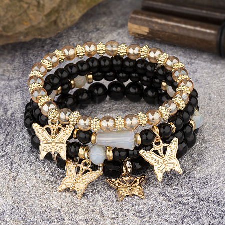 Boho Style Wood Beaded Stretch Bracelet Sets for Women WGE3C3B-36-1