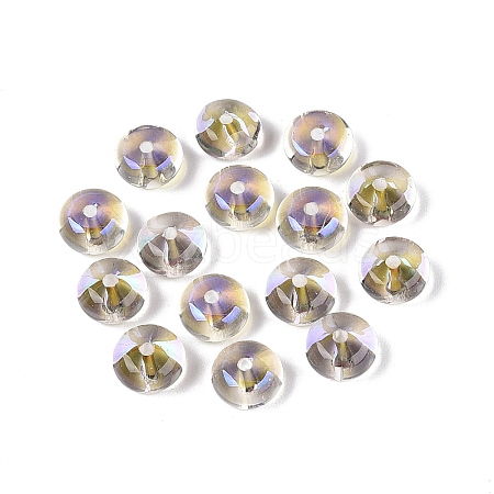 Baking Paint Electroplate Transparent Glass Beads EGLA-Q141-01B-A01-1
